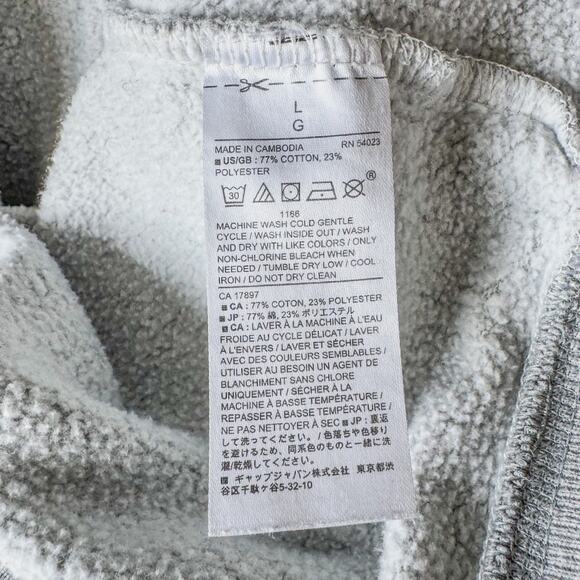 Banana Republic Logo Crewneck Heather Gray Sweatshirt, Women's Size Large - Picture 7 of 8